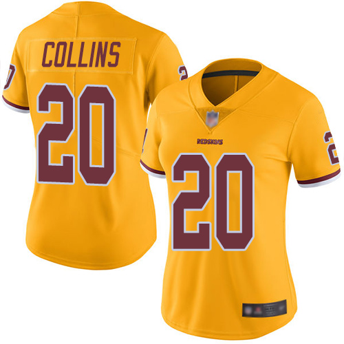 Washington Redskins Limited Gold Women Landon Collins Jersey NFL Football 20 Rush Vapor